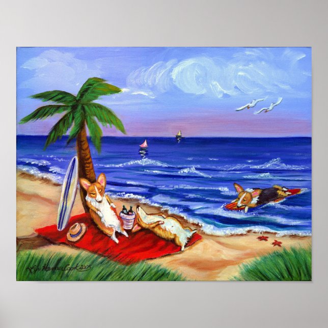 Pembroke Welsh Corgi Wall Print Poster (Vorne)