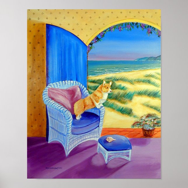 Pembroke Welsh Corgi Wall Print Poster (Vorne)