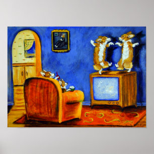 Pembroke Welsh Corgi Wall Print Poster