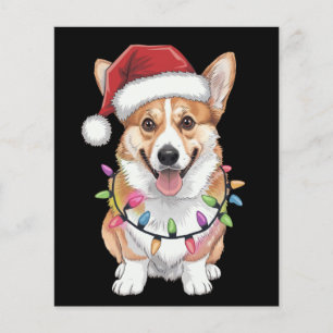 Pembroke Welsh Corgi Weihnachtsbaum Lichter Flyer