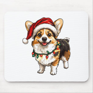 Pembroke Welsh Corgi Weihnachtsbaum Lichter X Mousepad