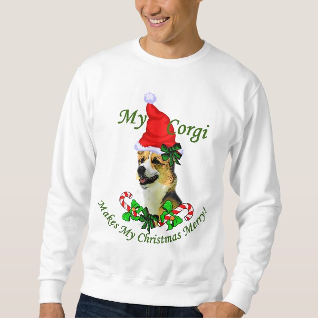 Pembroke Welsh Corgi Weihnachtsgeschenke Sweatshirt (Vorderseite)
