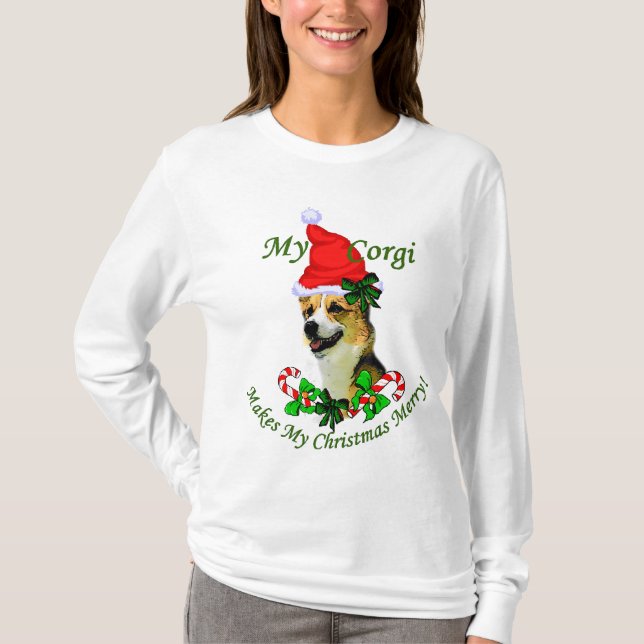 Pembroke Welsh Corgi Weihnachtsgeschenke T-Shirt (Vorderseite)