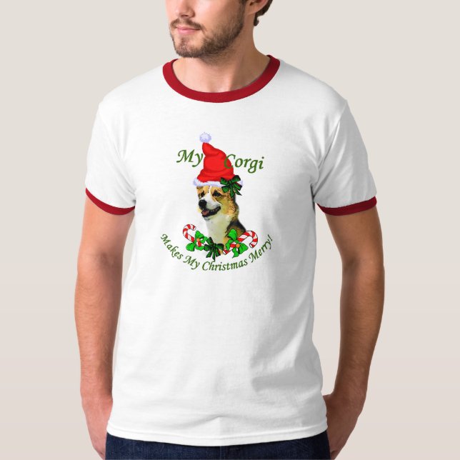 Pembroke Welsh Corgi Weihnachtsgeschenke T-Shirt (Vorderseite)