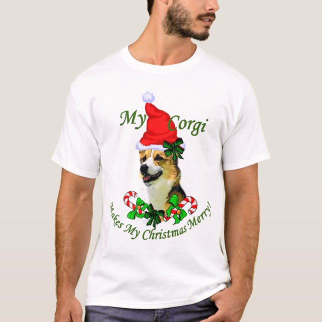 Pembroke Welsh Corgi Weihnachtsgeschenke T-Shirt (Vorderseite)