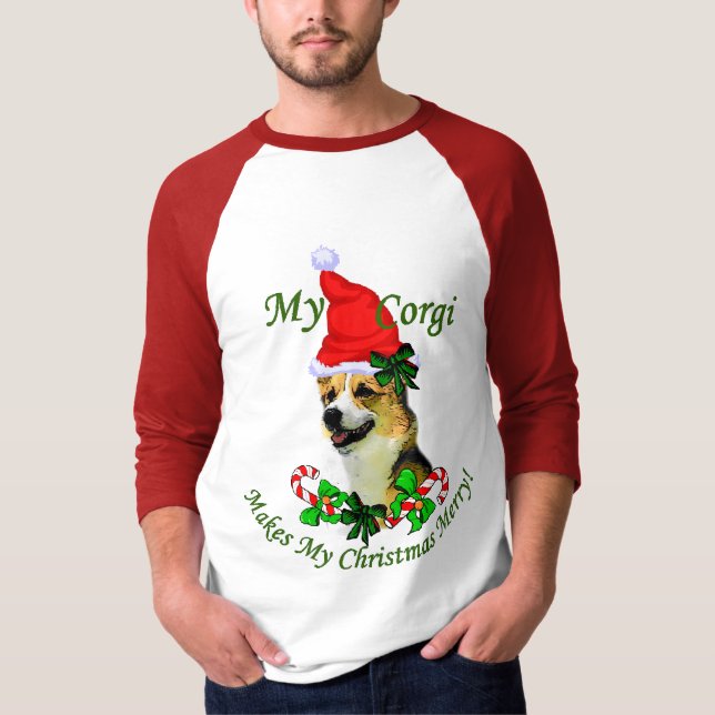 Pembroke Welsh Corgi Weihnachtsgeschenke T-Shirt (Vorderseite)