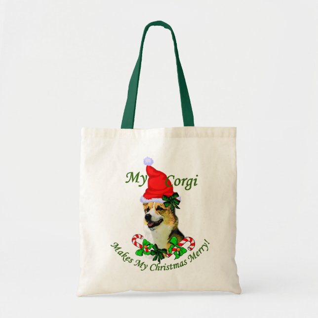 Pembroke Welsh Corgi Weihnachtsgeschenke Tragetasche (Vorne)