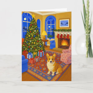 Pembroke Welsh Corgi Weihnachtskarte Feiertagskarte