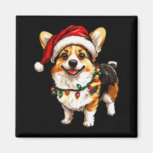 Pembroke Welsh Corgi Weihnachtsmann Weihnachtsbaum Magnet
