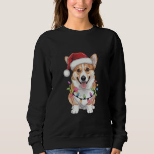 Pembroke Welsh Corgi Weihnachtsmann Weihnachtsbaum Sweatshirt