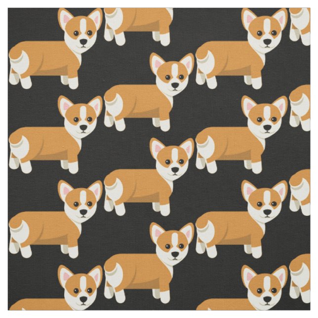 Pembroke Welsh Corgi Welpe Hund Stoff (Muster)