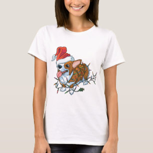 Pembroke Welsh Corgi Welpe Weihnachten Xmas Lichte T-Shirt