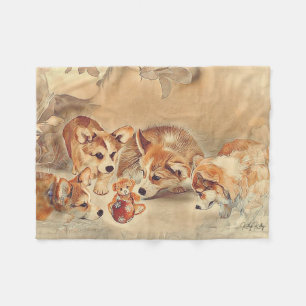Pembroke Welsh Corgi Welppies Fleecedecke