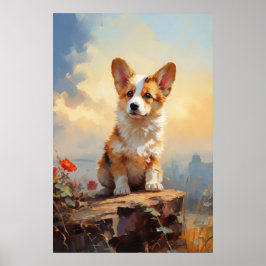 Pembroke Welsh Corgi Welppy Poster