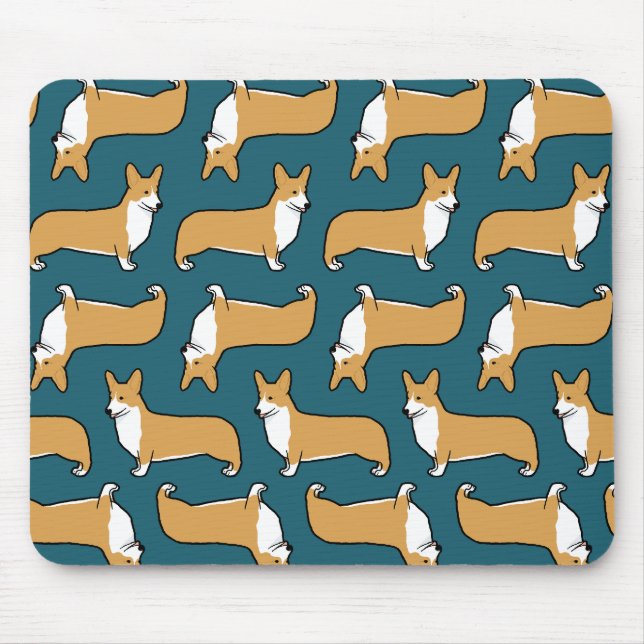 Pembroke Welsh Corgis Muster Mousepad (Vorne)