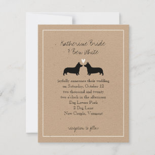 Pembroke Welsh Corgis Wedding Einladung