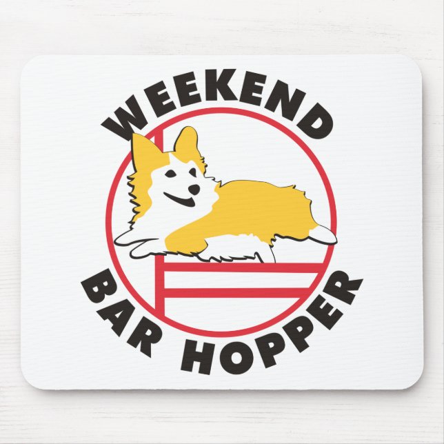 Pembrokecorgi-Agility-Wochenenden-Bar-Trichter Mousepad (Vorne)