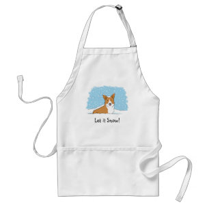 PembrokeCorgi ließ es schneien - niedlicher Schürze
