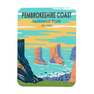 Pembrokeshire Coast National Park Wales Vintag Magnet
