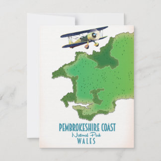 Pembrokeshire Küste National Park Wales Karte