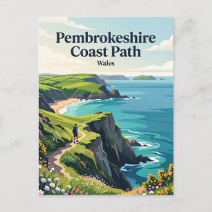 Pembrokeshire Küstenweg Wales Postkarte