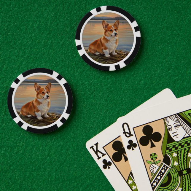 Pembrook Welsh Corgi Pokerchips (Pokertisch (doppelt))