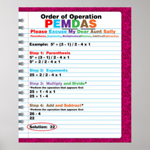 PEMDAS-Operationspaket Poster