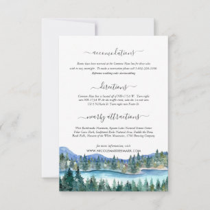 Pemi River Wedding Gästebuchinformation Ankündigung