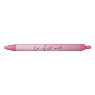 Pen - Chic Script Bridesmaid Pink Rose Kugelschreiber