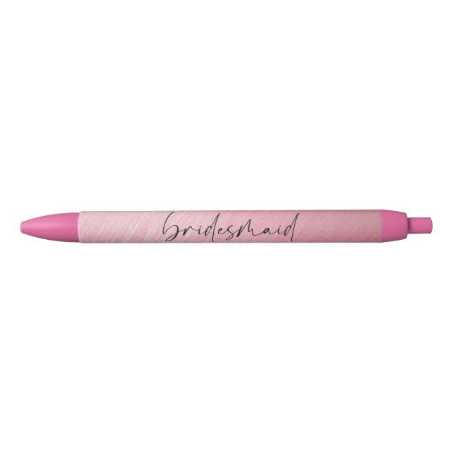 Pen - Chic Script Bridesmaid Pink Rose Kugelschreiber (Vorderseite)
