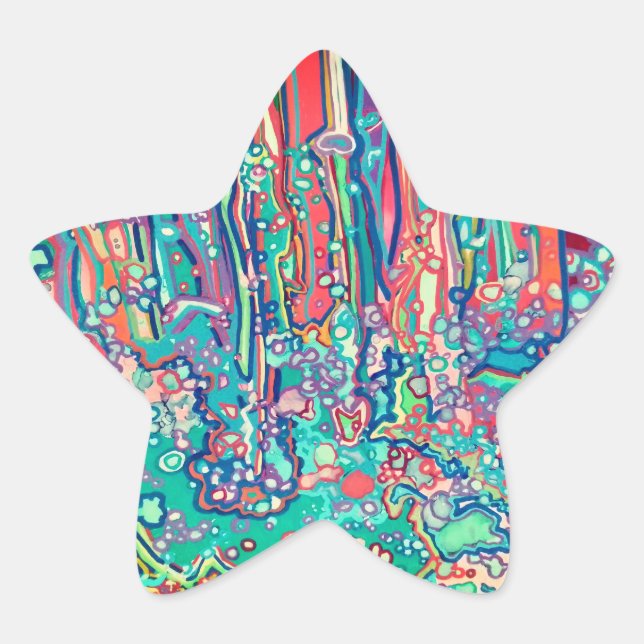 Pen doodle Stern-Aufkleber (Vorderseite)