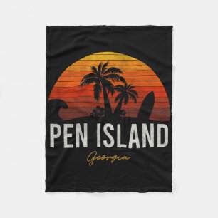Pen Island Beach Georgia Ga Palms Vacacation Surf Fleecedecke