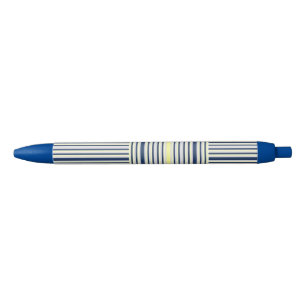 Pen Office and School Pen Blue Yellow Strip Kugelschreiber