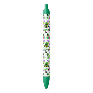 Pen Office and School Pen St. Patrick's Floral Cat Kugelschreiber
