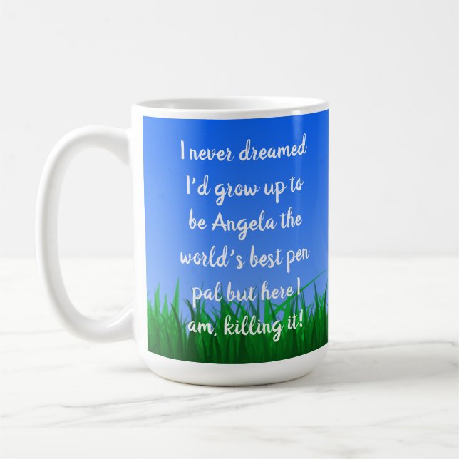 Pen Pal Snail Mail - 15 oz. Tasse (Links)