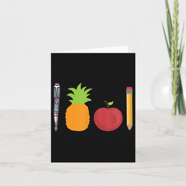 Pen Pineaple Apple Pen Funny Karte (Vorderseite)