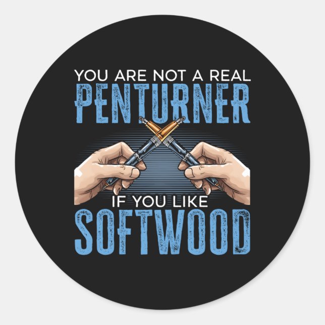 Pen Turning Launch Arbeit Holzbearbeitungsstifte H Runder Aufkleber (Vorderseite)