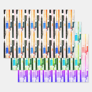 Pen und Bleistift Set 3 Geschenkpapier Set