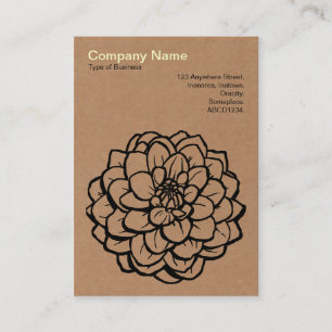 Pen und Ink Dahlia - Pappe Visitenkarte