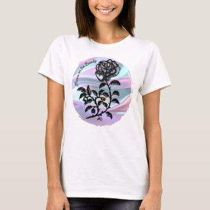 Pen und Tinte Rose auf Pastell - Fokussieren auf d T-Shirt