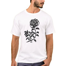 Pen und Tinte Rose T - Shirt