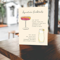 Pen und Tinte Whimsical Hand Dragee Cocktails Unte