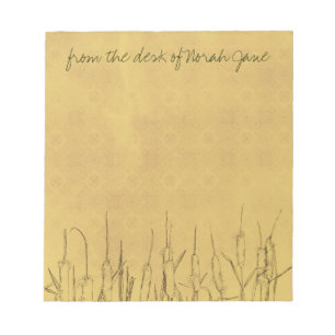 Pen und Tinte Zeichnend Personalisiert Notizblock