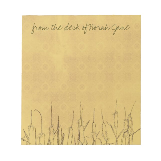 Pen und Tinte Zeichnend Personalisiert Notizblock (Vorderseite)