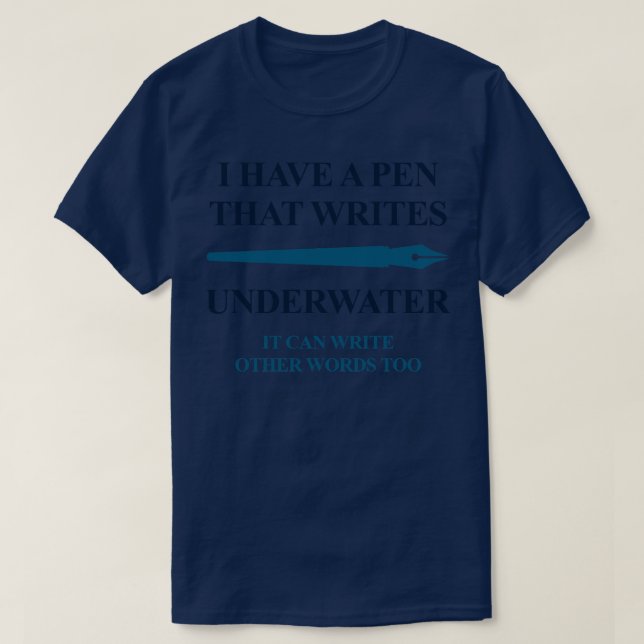 Pen unter Wasser T-Shirt (Design vorne)