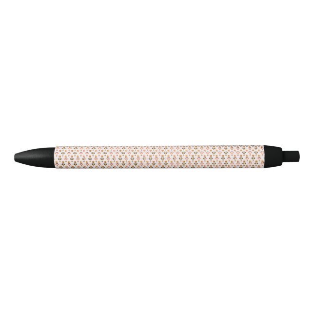Pen with a light pink floral pattern kugelschreiber (Vorderseite)