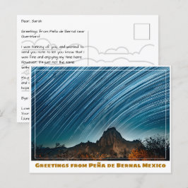Peña de Bernal mit Star Pattern bei Querétaro Postkarte