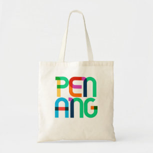 Penang Insel Malaysia Pop-Art Buchstaben Tragetasche