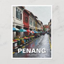 Penang Malaysia Georgetown Travel Postkarte