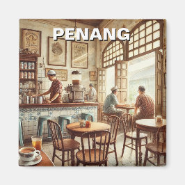 Penang Malaysia Shophouse Kopitiam Travel Magnet